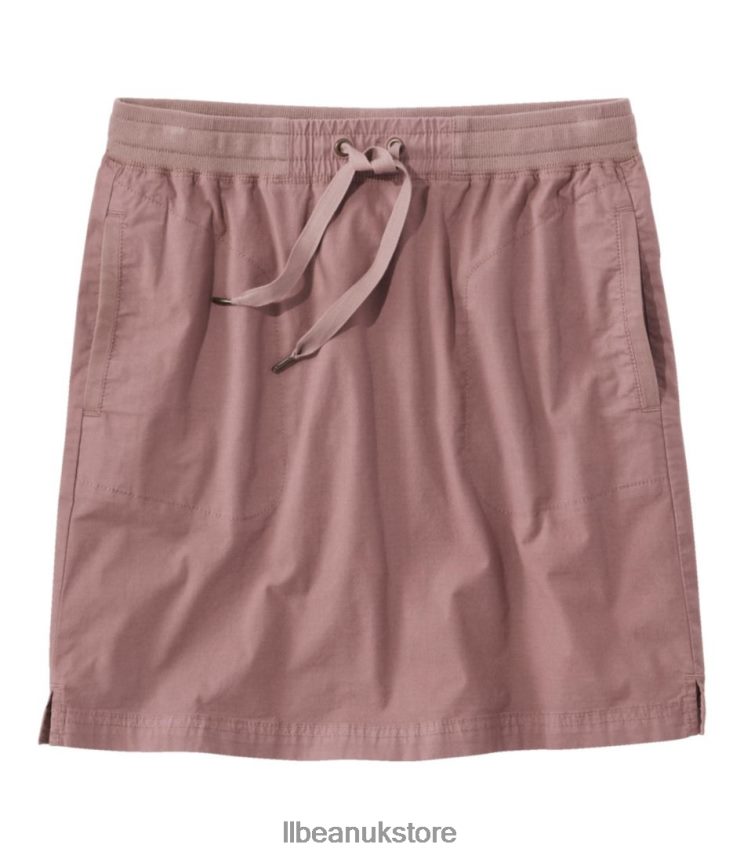Clothing L.L.Bean Stretch Ripstop Pull-On Skirt Smoky Mauve Women 0VRR663208