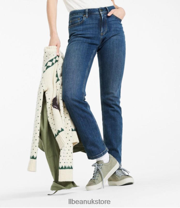 Clothing L.L.Bean BeanFlex Jeans Rinsed Women 0VRR666426