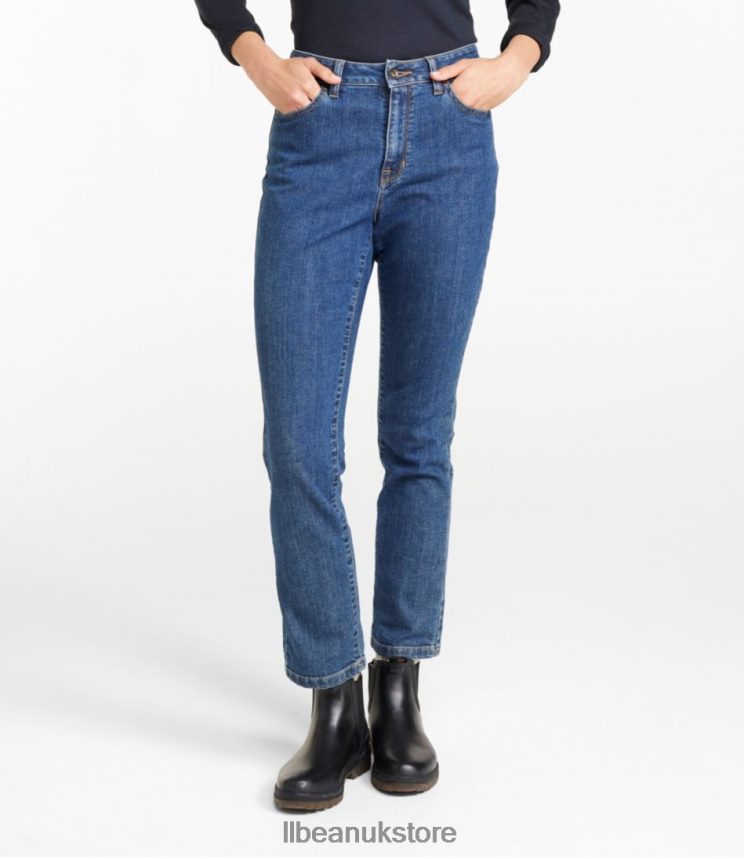 Clothing L.L.Bean True Shape Ankle Jeans Stonewashed Women 0VRR66469