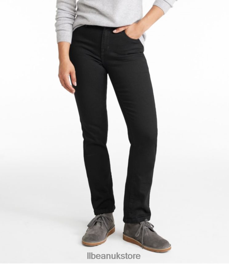 Clothing L.L.Bean True Shape Jeans Black Women 0VRR664621