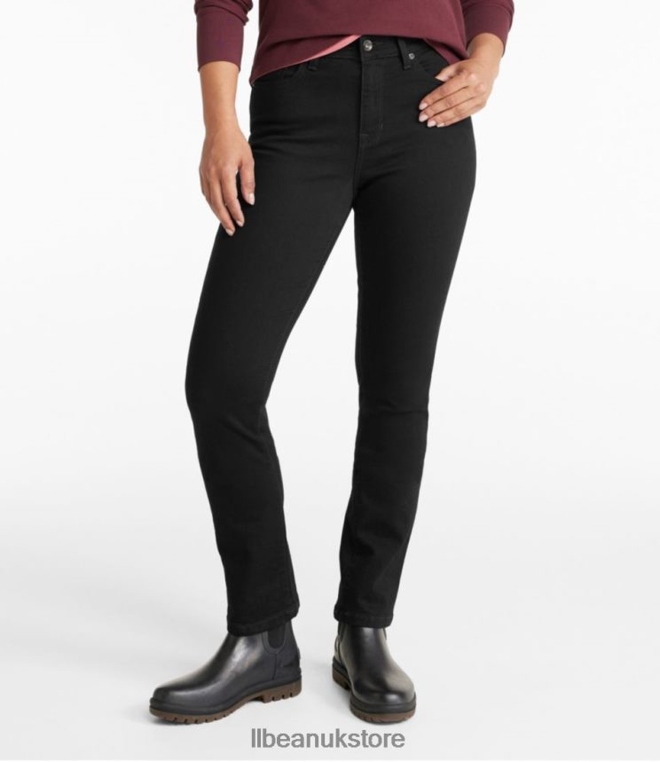 Clothing L.L.Bean True Shape Jeans Black Women 0VRR664797