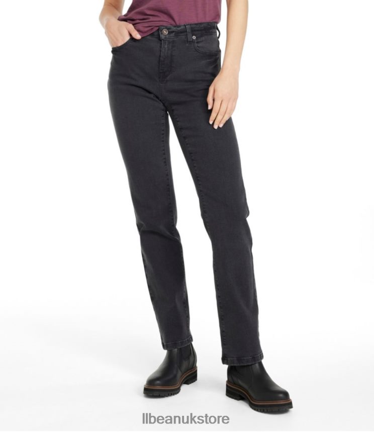 Clothing L.L.Bean True Shape Jeans Faded Black Women 0VRR665695