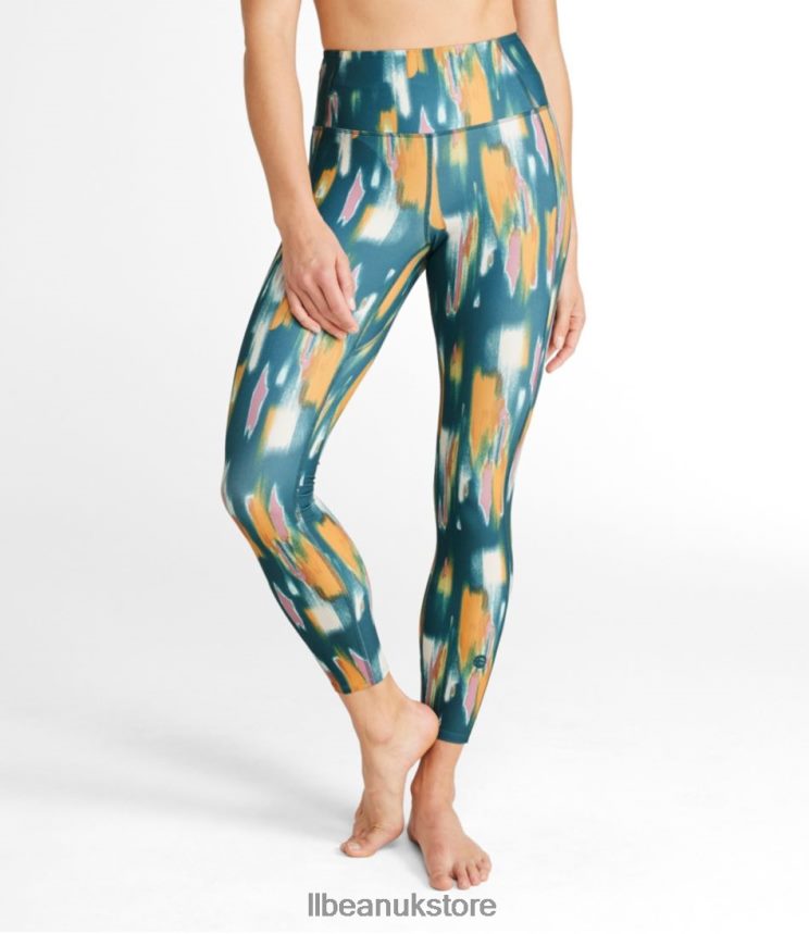 Clothing L.L.Bean Everyday Performance 7/8 Leggings Dark Teal Blue Camo Women 0VRR66539