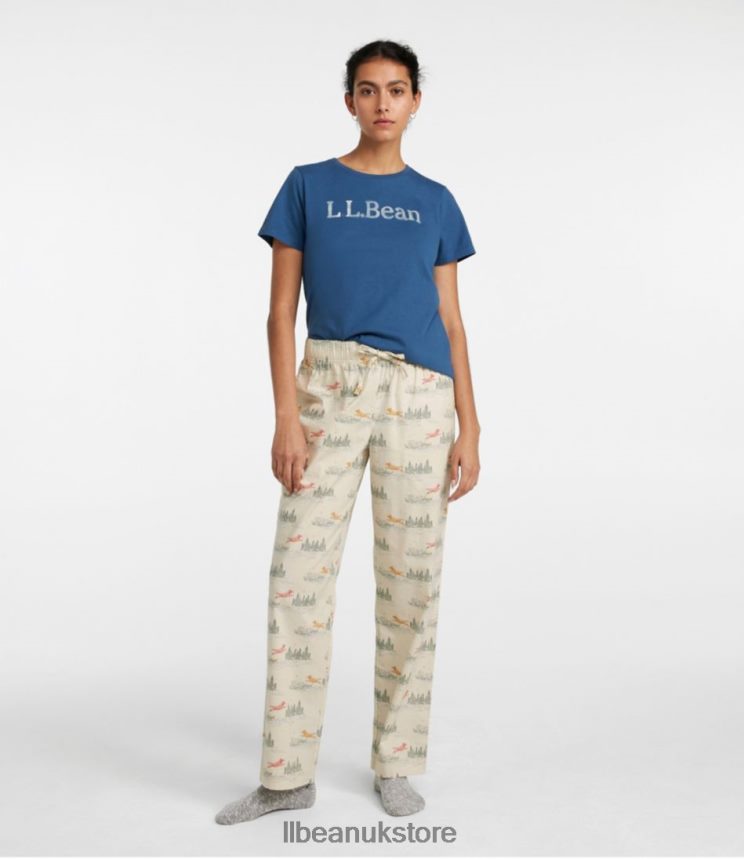 Clothing L.L.Bean Comfort Stretch Sleep PJ Set Peach Sherbet Plaid Women 0VRR666521