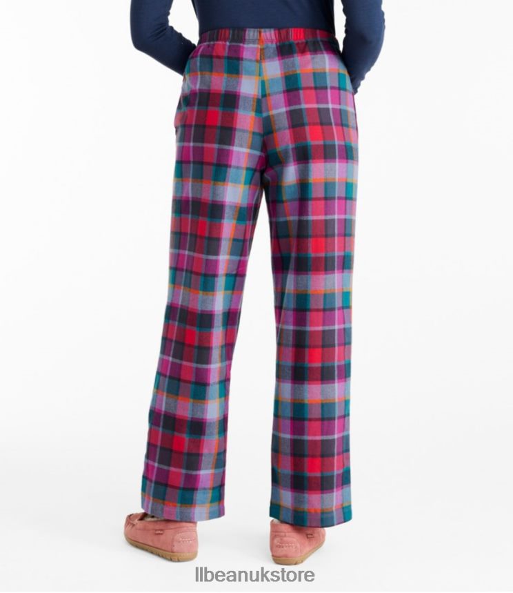 Clothing L.L.Bean Flannel Sleep Pants Deep Coral Plaid Women 0VRR663233