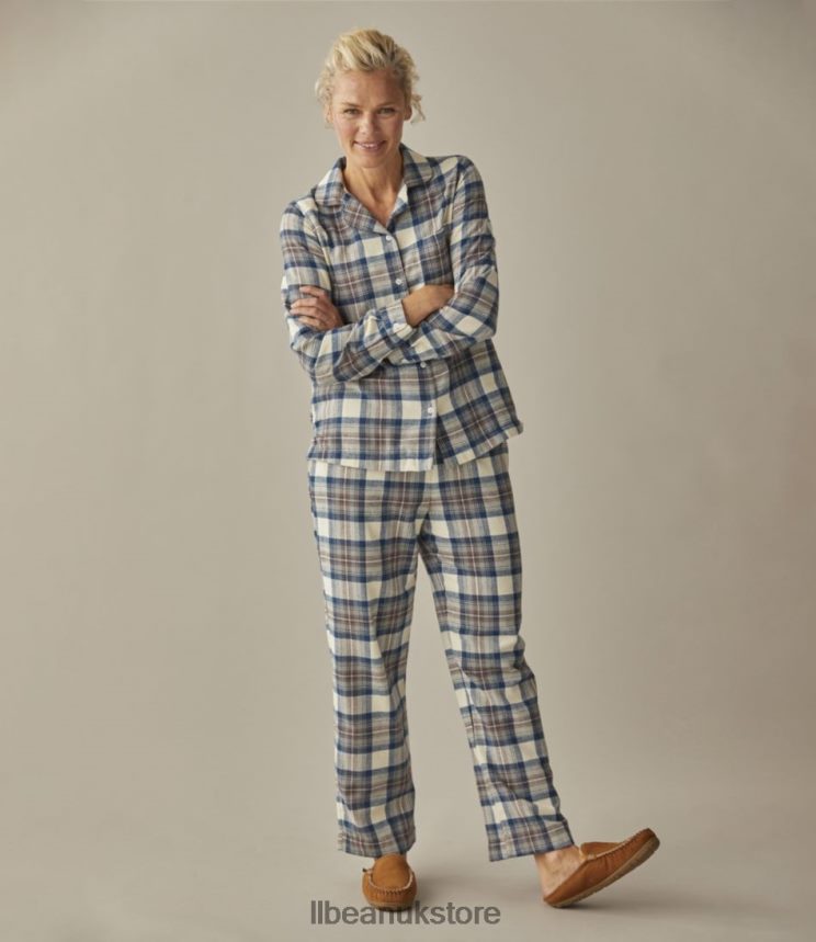 Clothing L.L.Bean Scotch Plaid Flannel Pajamas Black Watch Women 0VRR666578