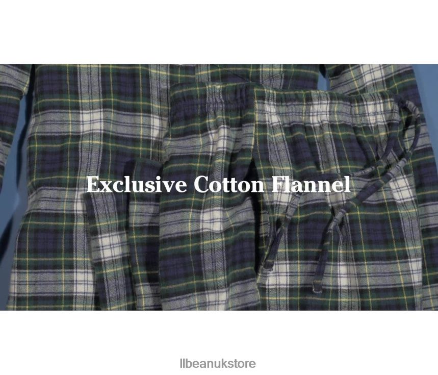 Clothing L.L.Bean Scotch Plaid Flannel Pajamas Black Watch Women 0VRR666578