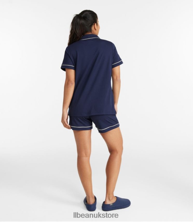 Clothing L.L.Bean Super-Soft Shrink-Free Pajamas Bright Navy Women 0VRR663269