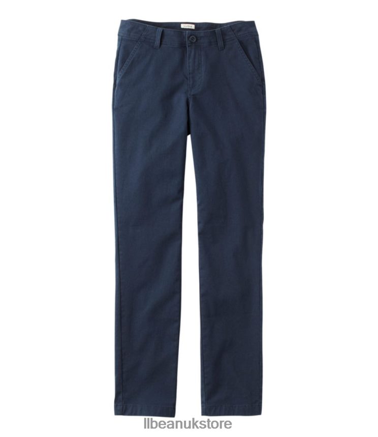 Clothing L.L.Bean Lakewashed Chino Pants Navy Women 0VRR663156