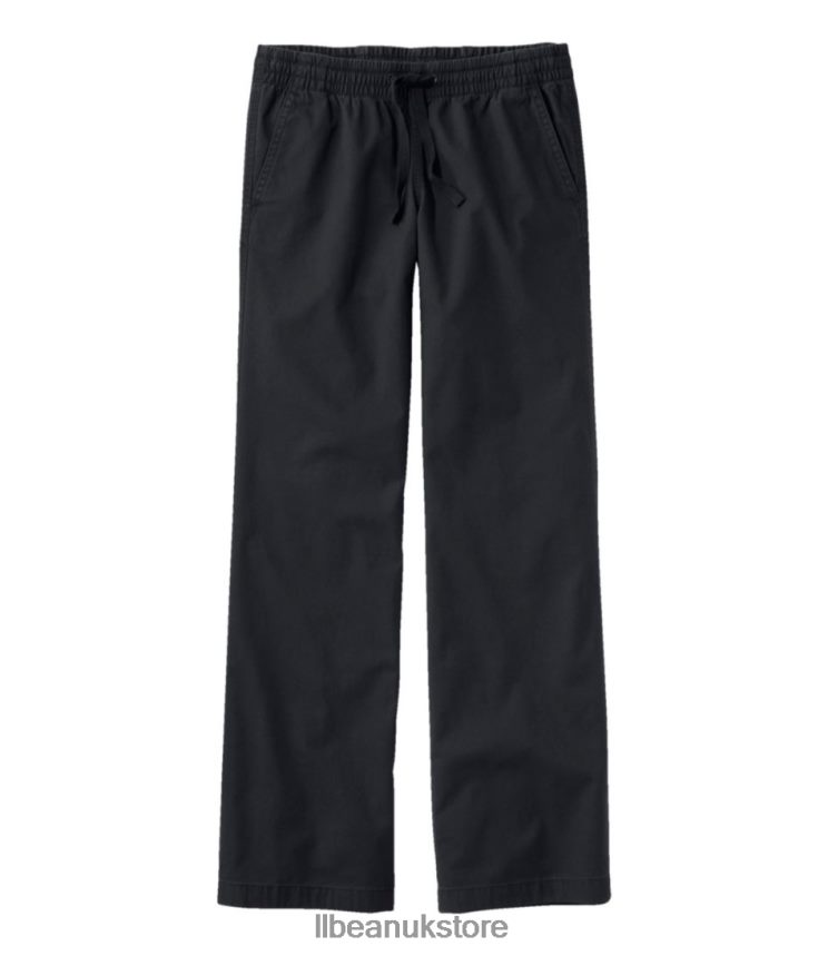 Clothing L.L.Bean Lakewashed Pull-on Chinos Faded Black Women 0VRR667213