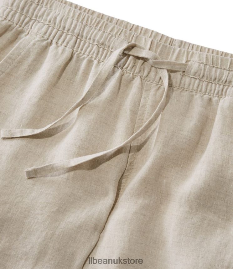 Clothing L.L.Bean Premium Washable Linen Pull-On Pants Bright Mariner Women 0VRR664594