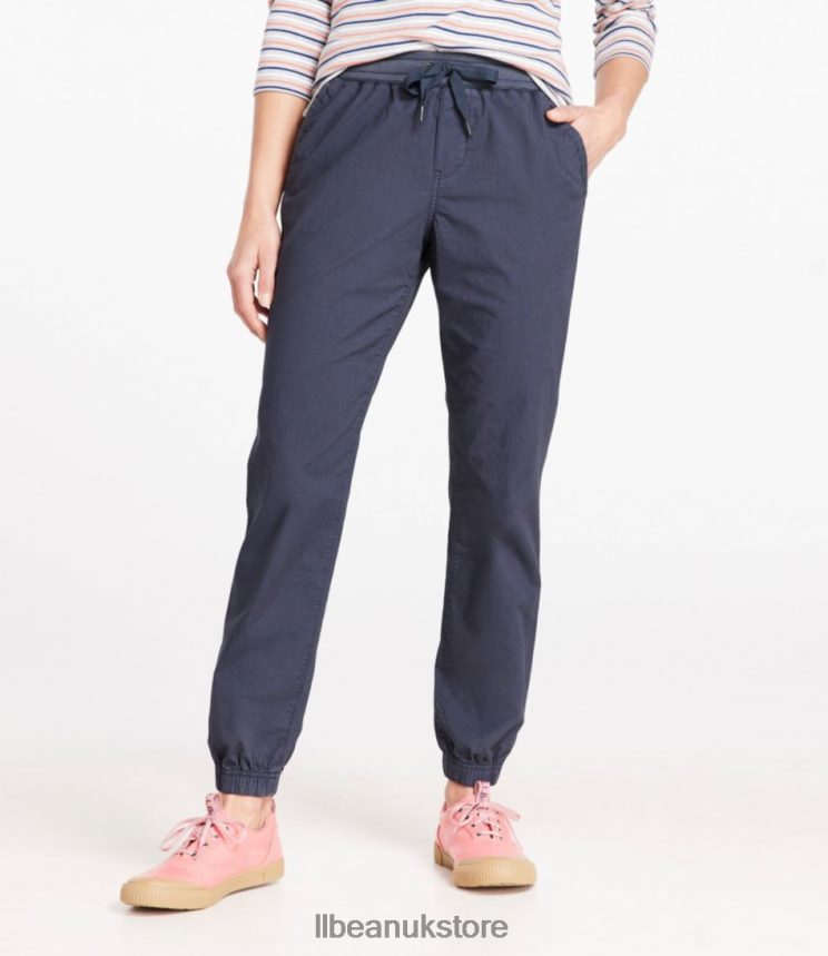 Clothing L.L.Bean Stretch Ripstop Pull-On Pants Black Women 0VRR665811