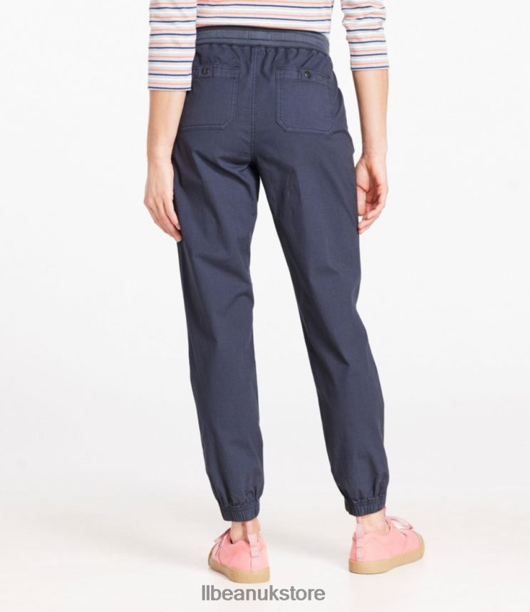 Clothing L.L.Bean Stretch Ripstop Pull-On Pants Black Women 0VRR665811