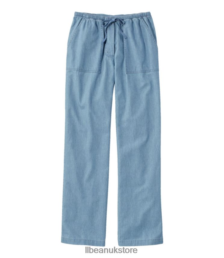 Clothing L.L.Bean Sunwashed Pants Medium Wash Women 0VRR663128