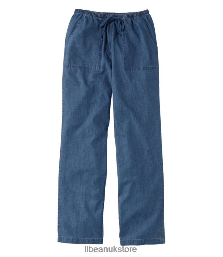 Clothing L.L.Bean Sunwashed Pants Medium Wash Women 0VRR663128