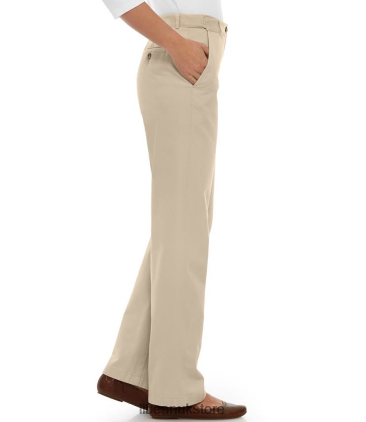 Clothing L.L.Bean Wrinkle-Free Bayside Pants Heritage Stone Women 0VRR665658