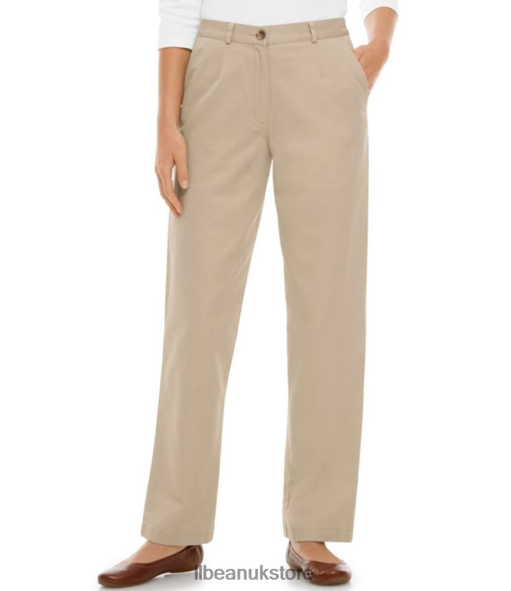 Clothing L.L.Bean Wrinkle-Free Bayside Pants Heritage Stone Women 0VRR666499