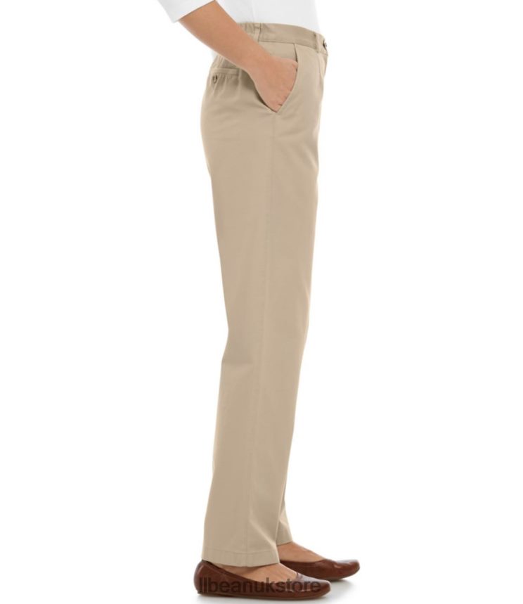 Clothing L.L.Bean Wrinkle-Free Bayside Pants Heritage Stone Women 0VRR666499