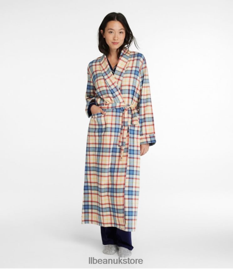 Clothing L.L.Bean Scotch Plaid Flannel Robe Rob Roy Women 0VRR664908