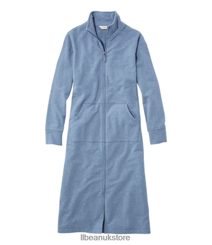 Clothing L.L.Bean Ultrasoft Sweatshirt Robe Charcoal Blue Heather Women 0VRR664825