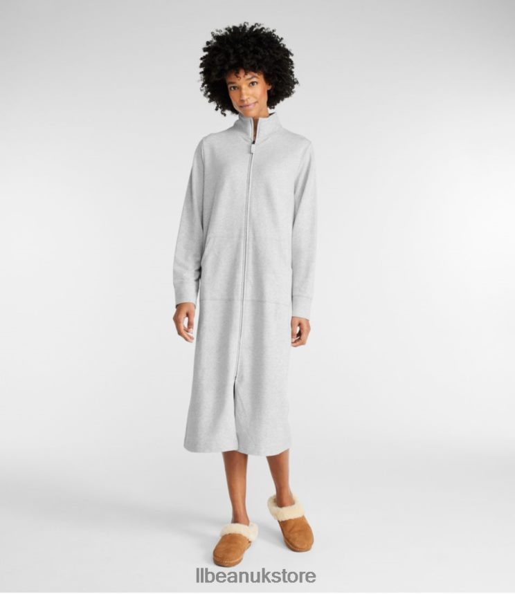 Clothing L.L.Bean Ultrasoft Sweatshirt Robe Charcoal Blue Heather Women 0VRR664825