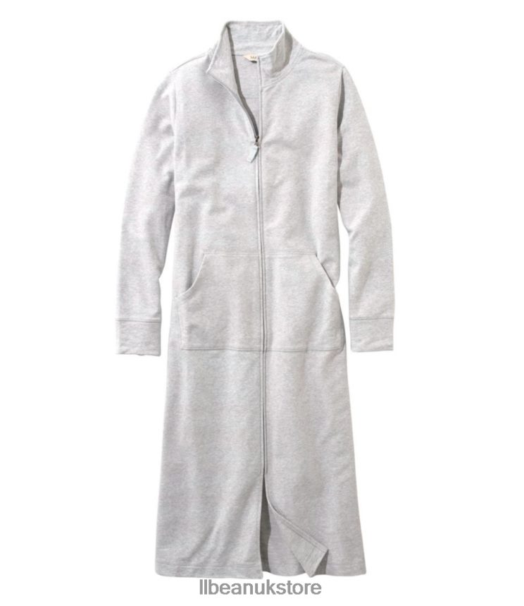Clothing L.L.Bean Ultrasoft Sweatshirt Robe Light Gray Heather Women 0VRR663231