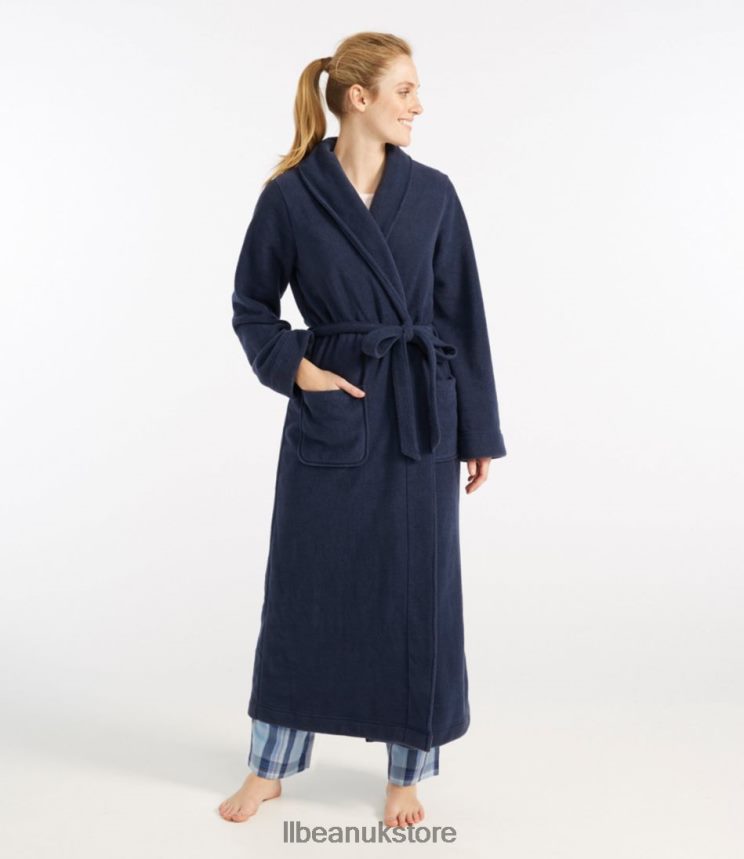 Clothing L.L.Bean Winter Fleece Robe Bright Navy Women 0VRR665899