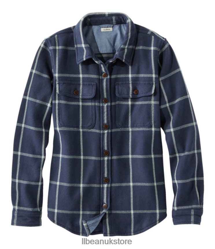 Clothing L.L.Bean 1912 Overshirt Sterling Blue Women 0VRR665704