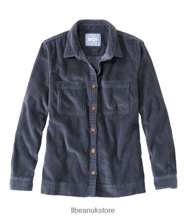 Clothing L.L.Bean Comfort Corduroy Relaxed Shirt Sea Salt Women 0VRR662953