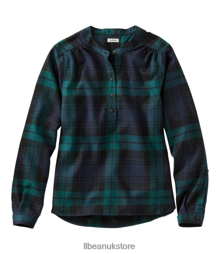 Clothing L.L.Bean Feather-Soft Twill Shirt Dark Pine Women 0VRR666467