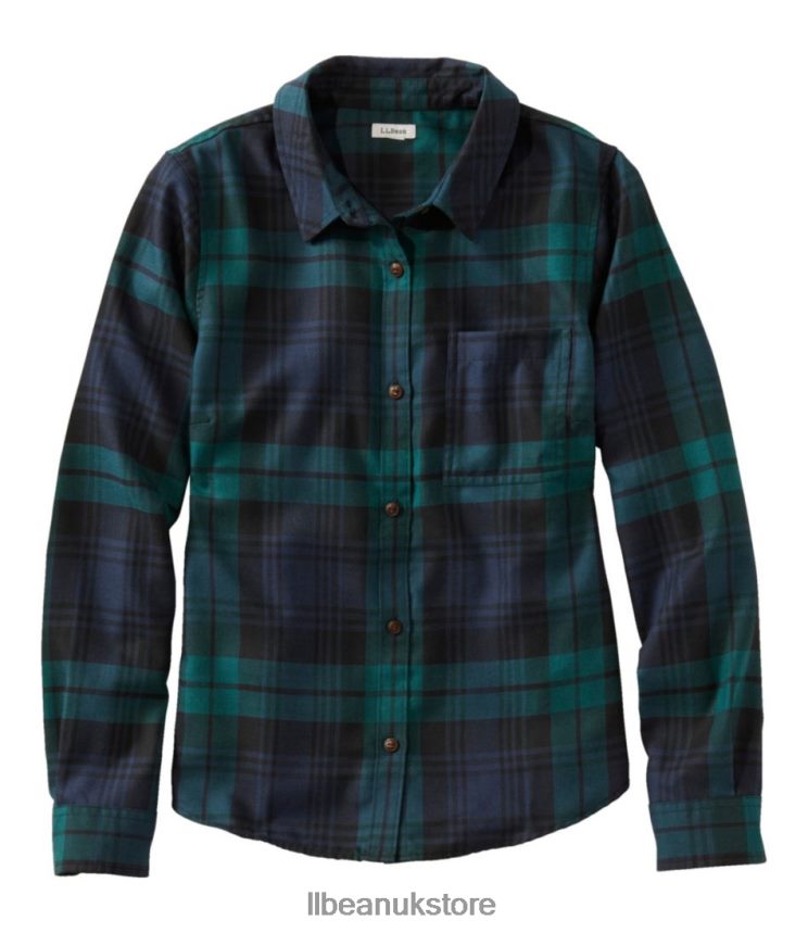 Clothing L.L.Bean Feather-Soft Twill Shirt Dark Pine Women 0VRR666555