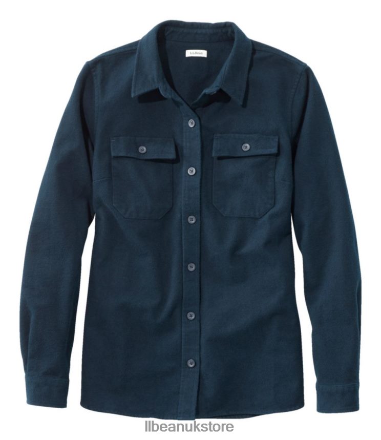 Clothing L.L.Bean Heritage Chamois Shirt Navy Women 0VRR666996