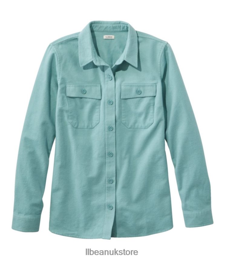 Clothing L.L.Bean Heritage Chamois Shirt Vintage Teal Women 0VRR66427