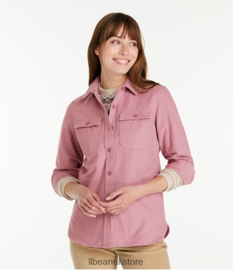 Clothing L.L.Bean Heritage Chamois Shirt Washed Orchid Women 0VRR666583