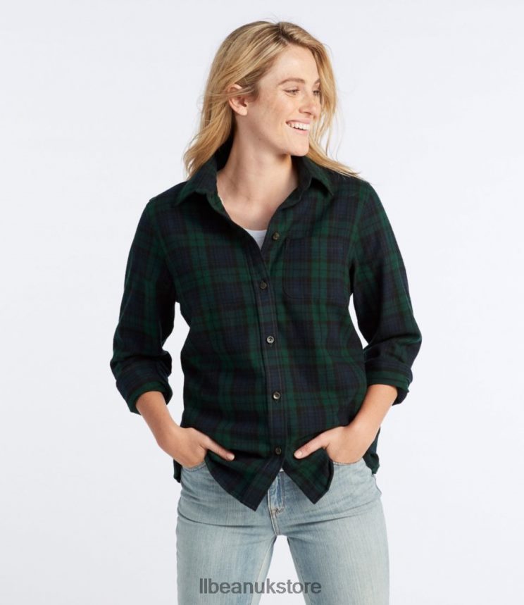 Clothing L.L.Bean Scotch Plaid Flannel Shirt Ancient Culloden Women 0VRR6690