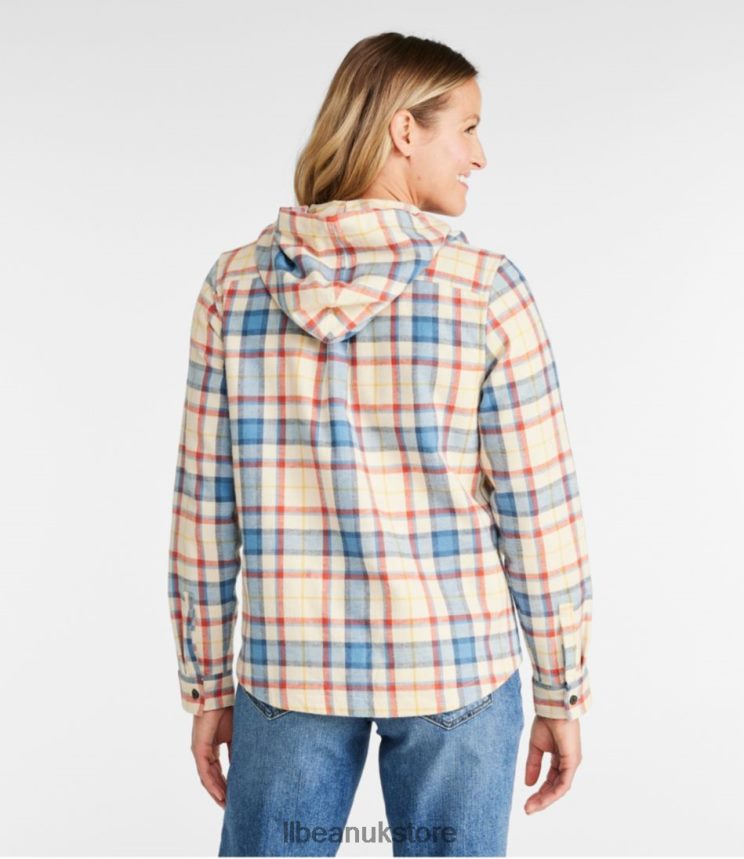 Clothing L.L.Bean Scotch Plaid Flannel Shirt Freeport Cream Women 0VRR666409