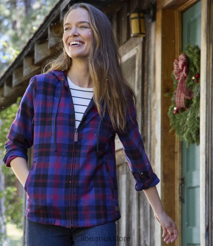 Clothing L.L.Bean Scotch Plaid Flannel Shirt Freeport Cream Women 0VRR666409