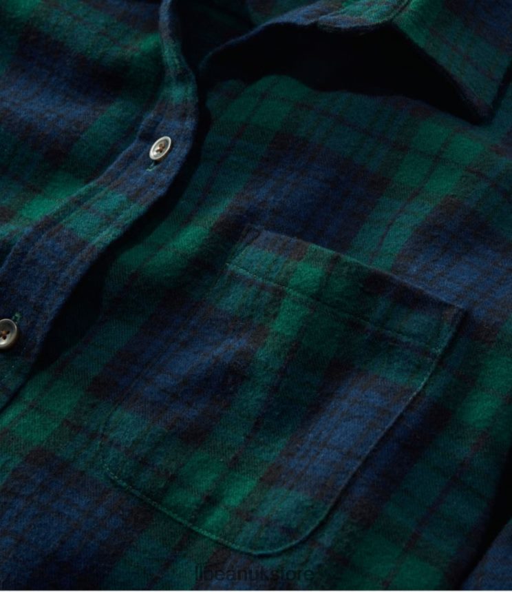 Clothing L.L.Bean Scotch Plaid Flannel Shirt Freeport Cream Women 0VRR666917