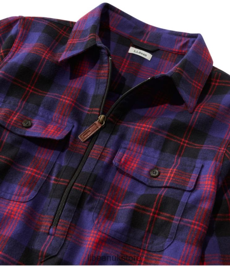 Clothing L.L.Bean Scotch Plaid Flannel Shirt Indigo Tartan Women 0VRR662996