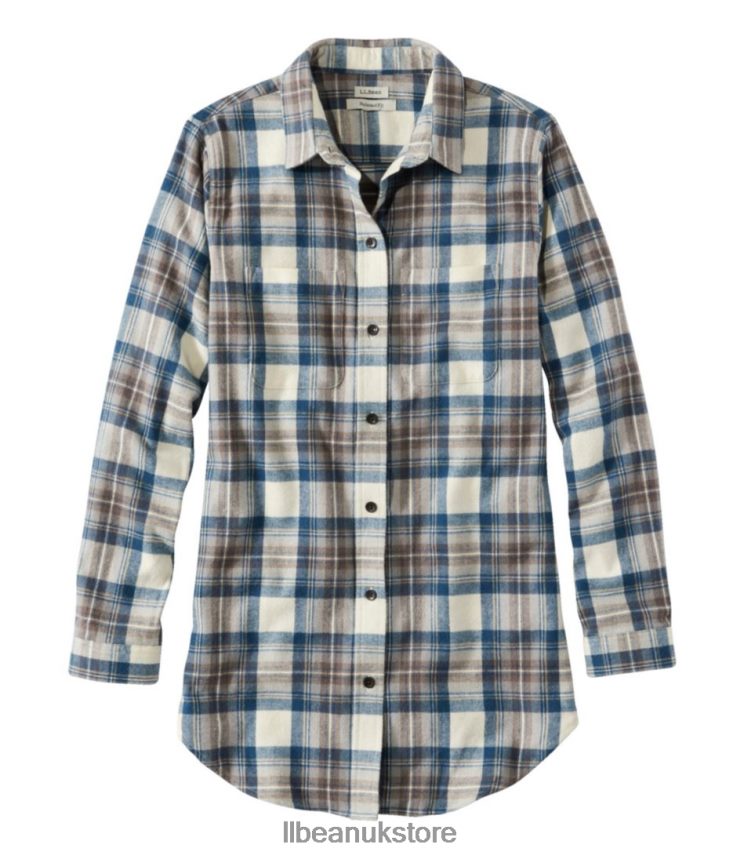 Clothing L.L.Bean Scotch Plaid Flannel Shirt Indigo Tartan Women 0VRR662997