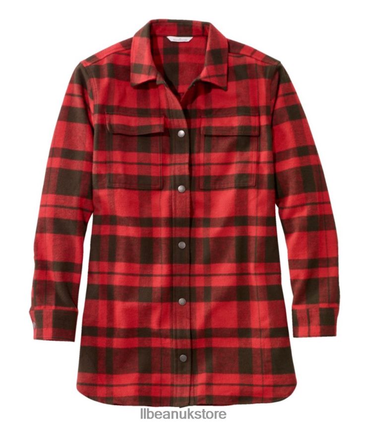Clothing L.L.Bean Signature Chamois Shirt Fiery Red Women 0VRR663446
