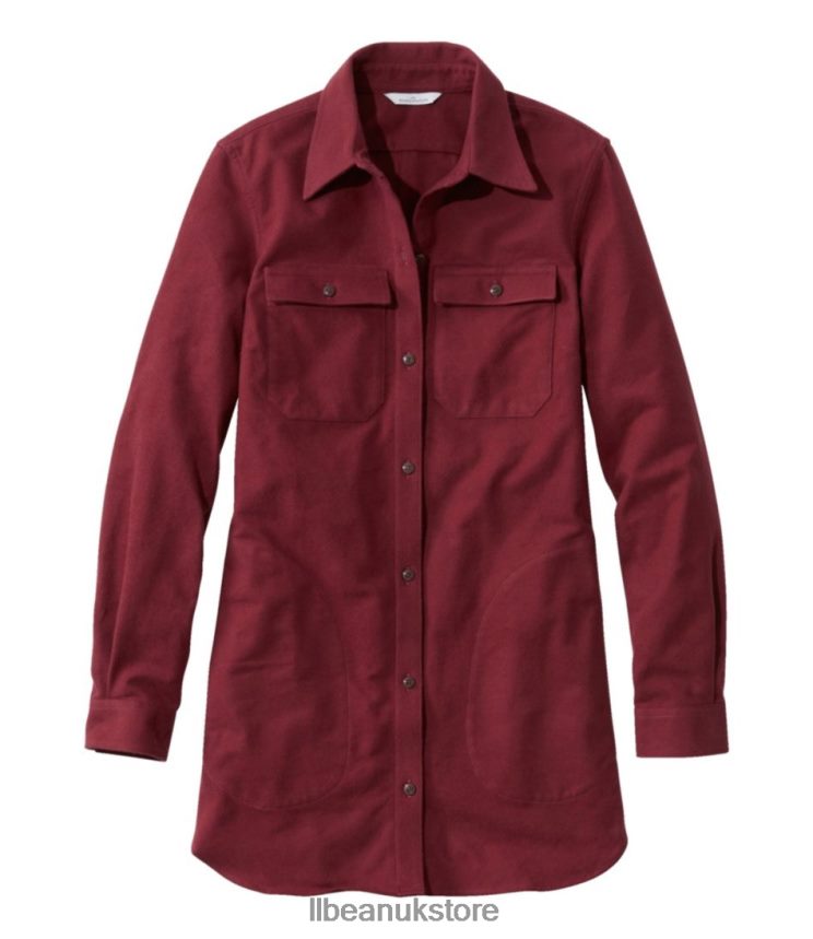 Clothing L.L.Bean Signature Chamois Tunic Burgundy Women 0VRR663534