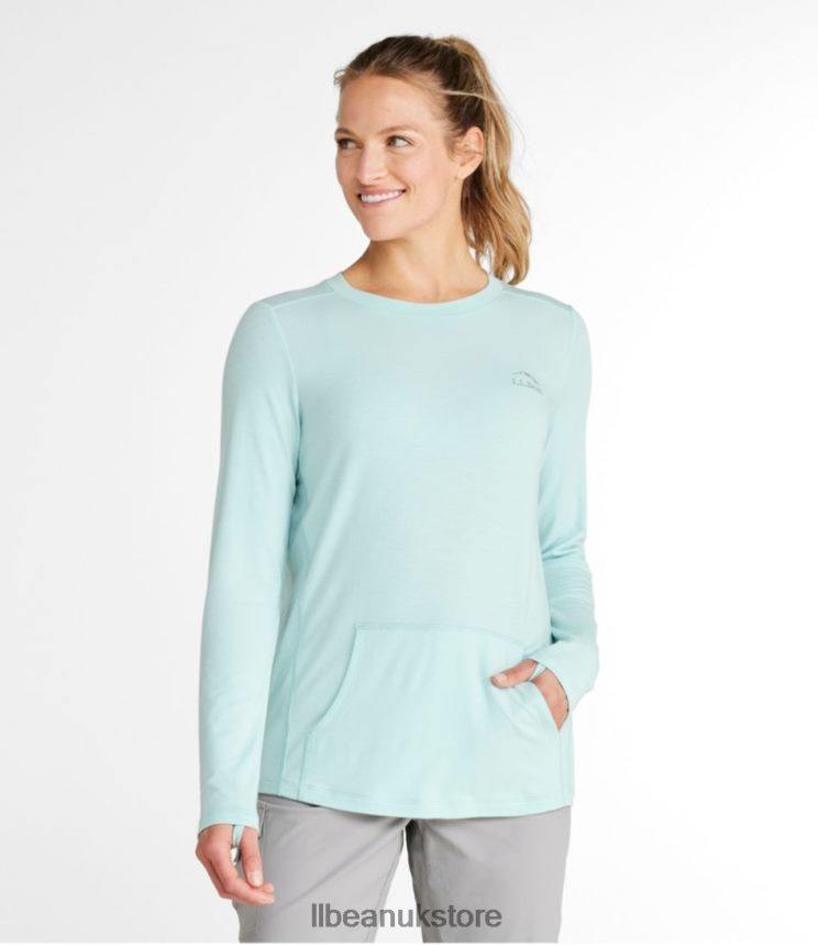 Clothing L.L.Bean Tropicwear Comfort Crew Fern Women 0VRR664885