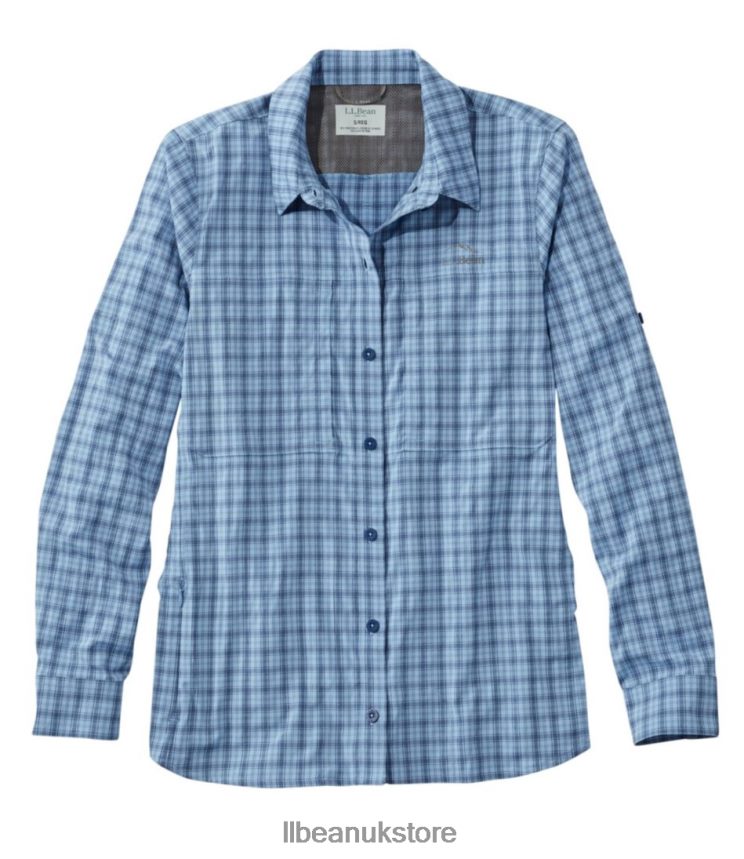 Clothing L.L.Bean Tropicwear Pro Stretch Shirt Mid-Blue Women 0VRR66520