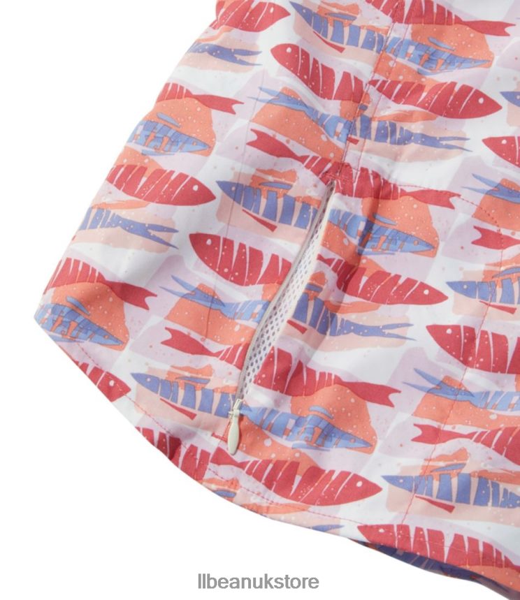 Clothing L.L.Bean Tropicwear Shirt Fair Aqua Fish Print Women 0VRR663246