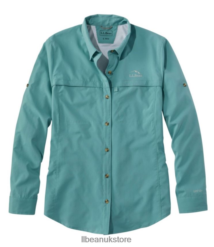 Clothing L.L.Bean Tropicwear Shirt Mineral Blue Women 0VRR663843