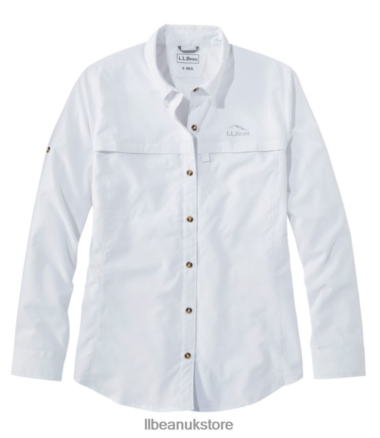 Clothing L.L.Bean Tropicwear Shirt White Women 0VRR667068