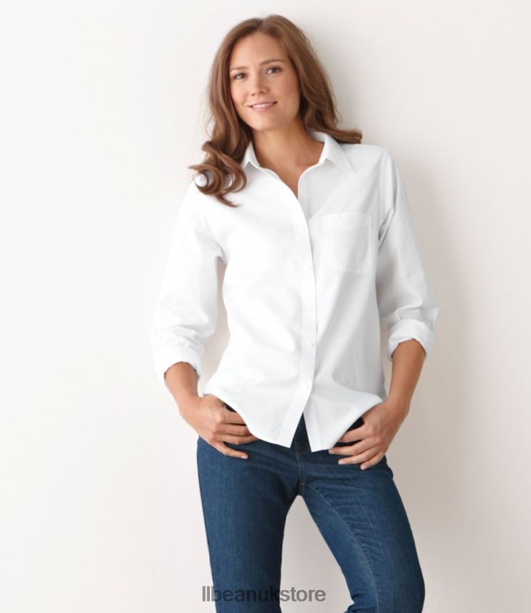 Clothing L.L.Bean Wrinkle-Free Pinpoint Oxford Shirt Blush Women 0VRR663014