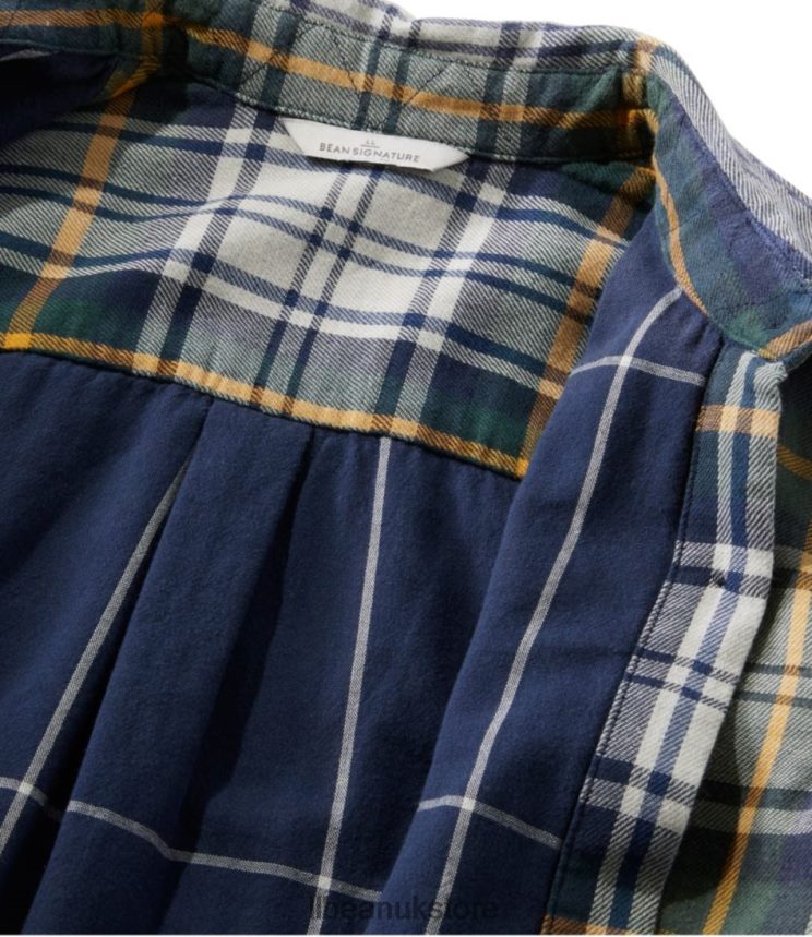Clothing L.L.Bean x Double L Signature Cotton Double-Weave Shirt Bright Navy Women 0VRR664682