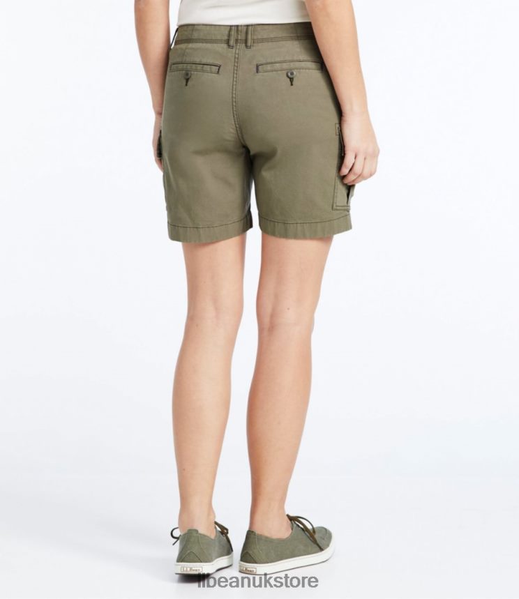 Clothing L.L.Bean Stretch Canvas Cargo Shorts Carbon Navy Women 0VRR664704
